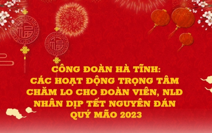 Hà Tĩnh: Các hoạt động trọng tâm chăm lo cho đoàn viên, NLĐ dịp Tết Nguyên đán 2023